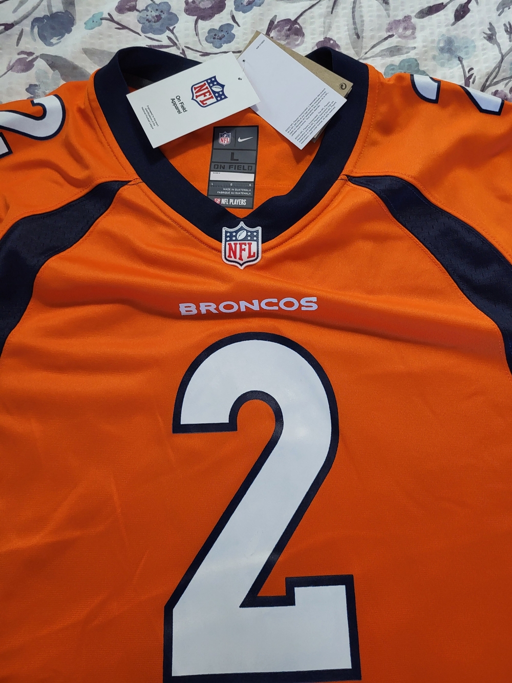 AUTHENTIC Patrick Surtain II Denver Broncos Jersey, Adult Sz LARGE, NEW - Picture 5 of 6